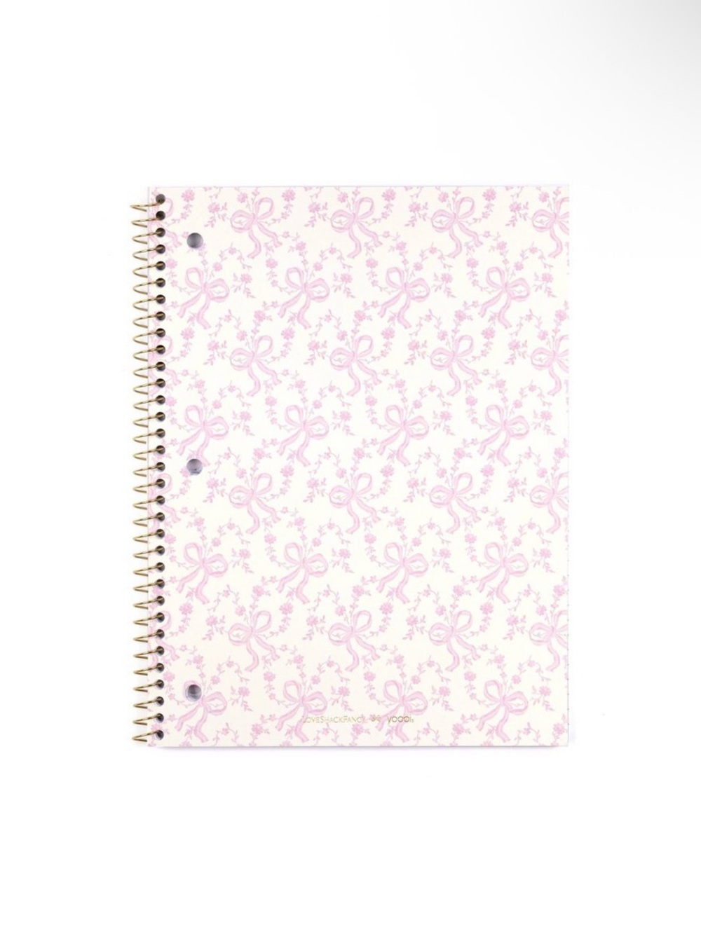 LoveShackFancy x Yoobi Spiral Notebook Bow Coquette